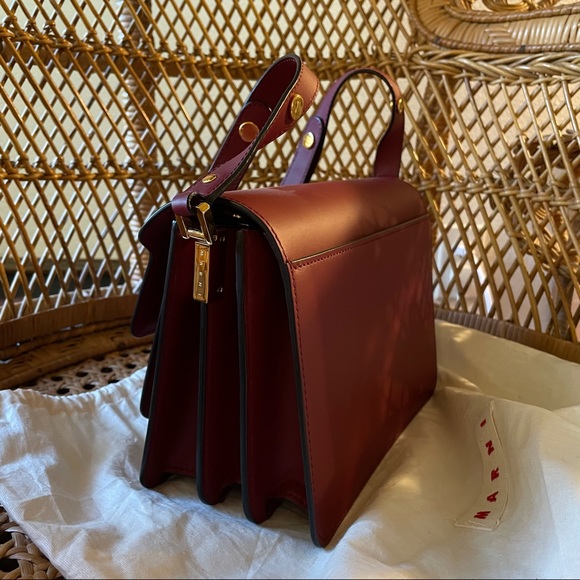 MARNI Leather Medium Trunk Shoulder Bag - Picture 7 of 11